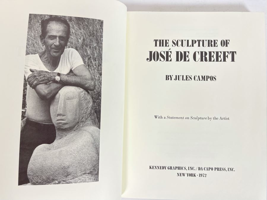 1972 Book The Sculpture Of Jose De Creeft By Jules Campos [Photo 2]