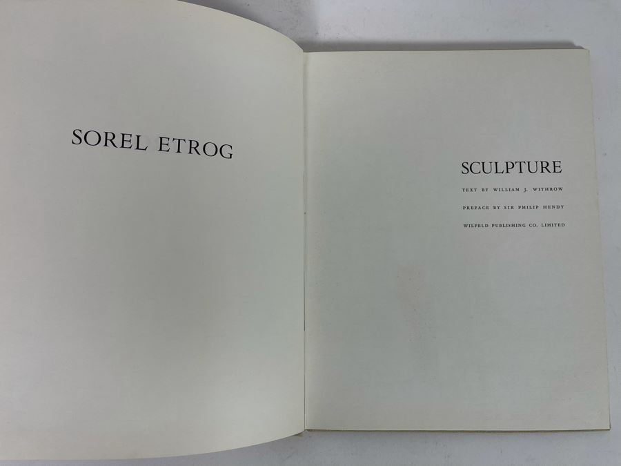 Signed Limited First Edition 1967 Sorel Etrog Sculpture Book Signed By Artist Sorel Etrog [Photo 5]