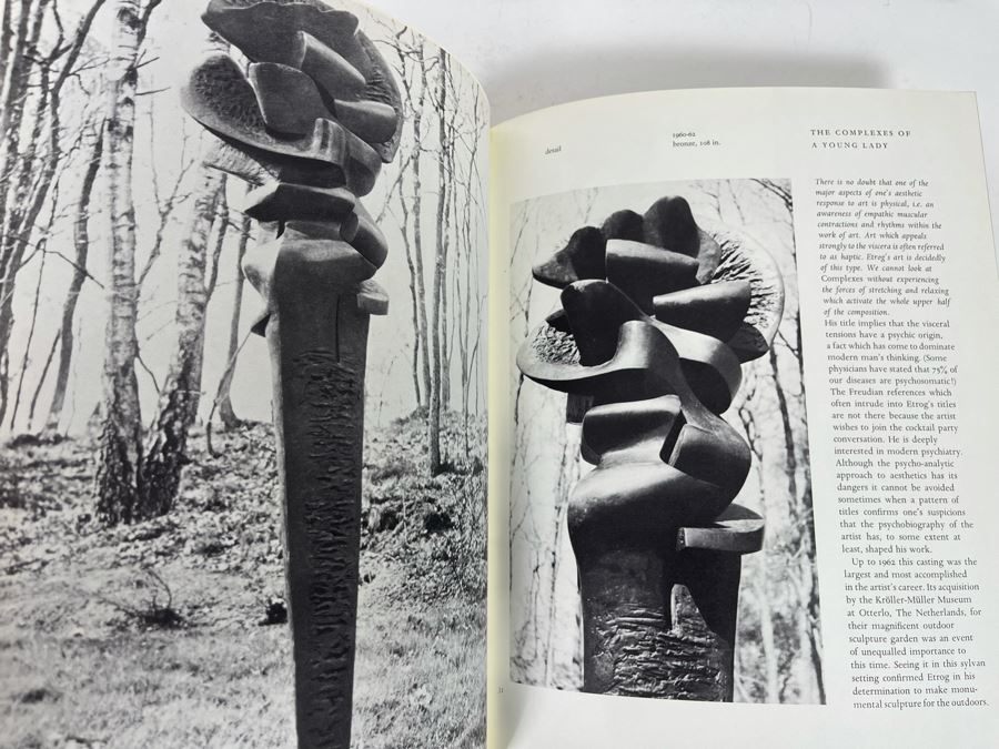 Signed Limited First Edition 1967 Sorel Etrog Sculpture Book Signed By Artist Sorel Etrog [Photo 20]