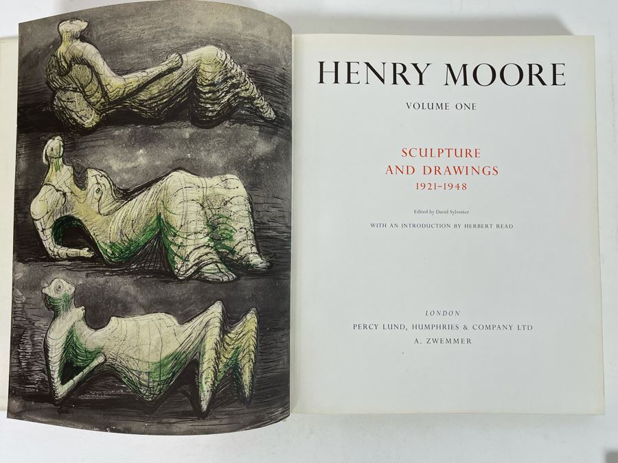 Henry Moore Volume One Sculptures And Drawings 1921-1948 London Percy Lund, Humphries & Company Ltd A. Zwemmer