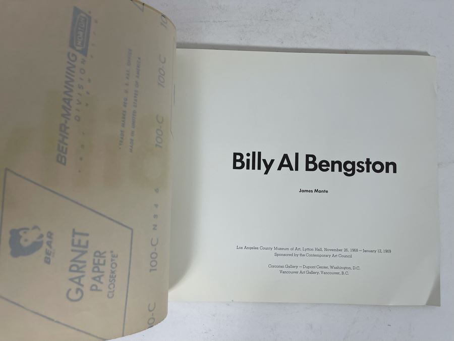 Original 1968 First Edition Billy Al Bengston Los Angeles County Museum Of Art Exhibition Catalog Book By James Monte Designed By Ed Ruscha Featuring Sandpaper Cover [Photo 3]