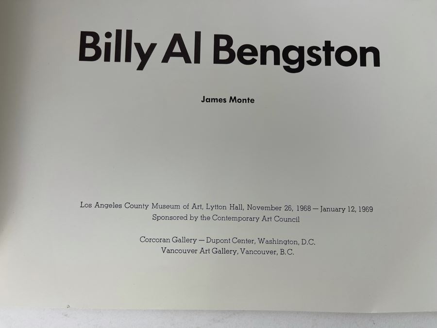 Original 1968 First Edition Billy Al Bengston Los Angeles County Museum Of Art Exhibition Catalog Book By James Monte Designed By Ed Ruscha Featuring Sandpaper Cover [Photo 4]