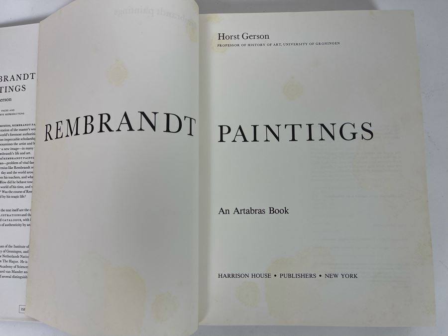1968 Book Rembrandt Paintings By Horst Gerson An Artabras Book [Photo 3]