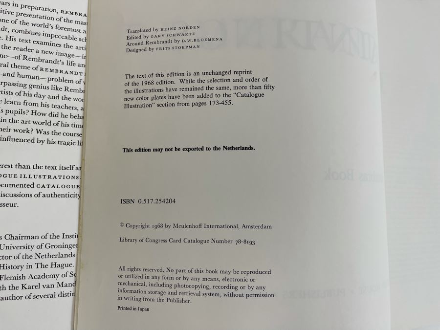 1968 Book Rembrandt Paintings By Horst Gerson An Artabras Book [Photo 4]
