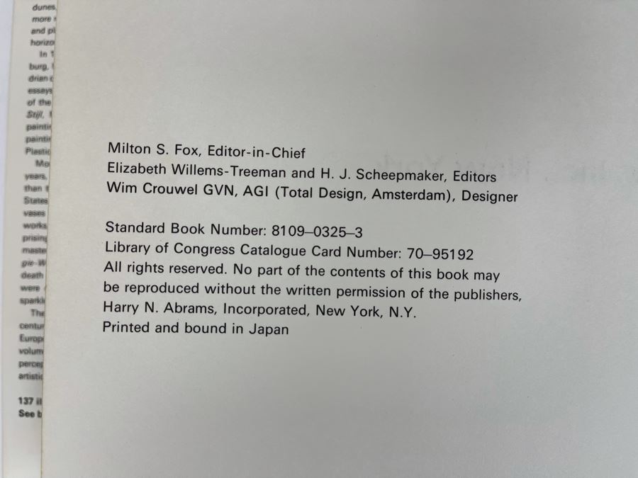 Piet Mondrian Art Book By Hans L.C. Jaffe Harry Abrams Book [Photo 5]