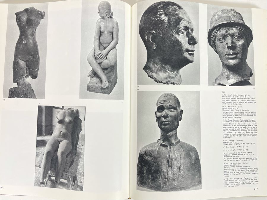1970 Marino Marini Complete Works Book Tudor Publishing [Photo 8]