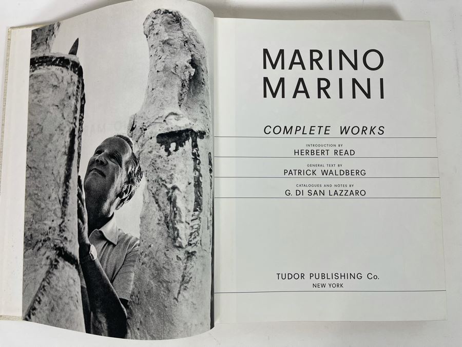 1970 Marino Marini Complete Works Book Tudor Publishing [Photo 2]