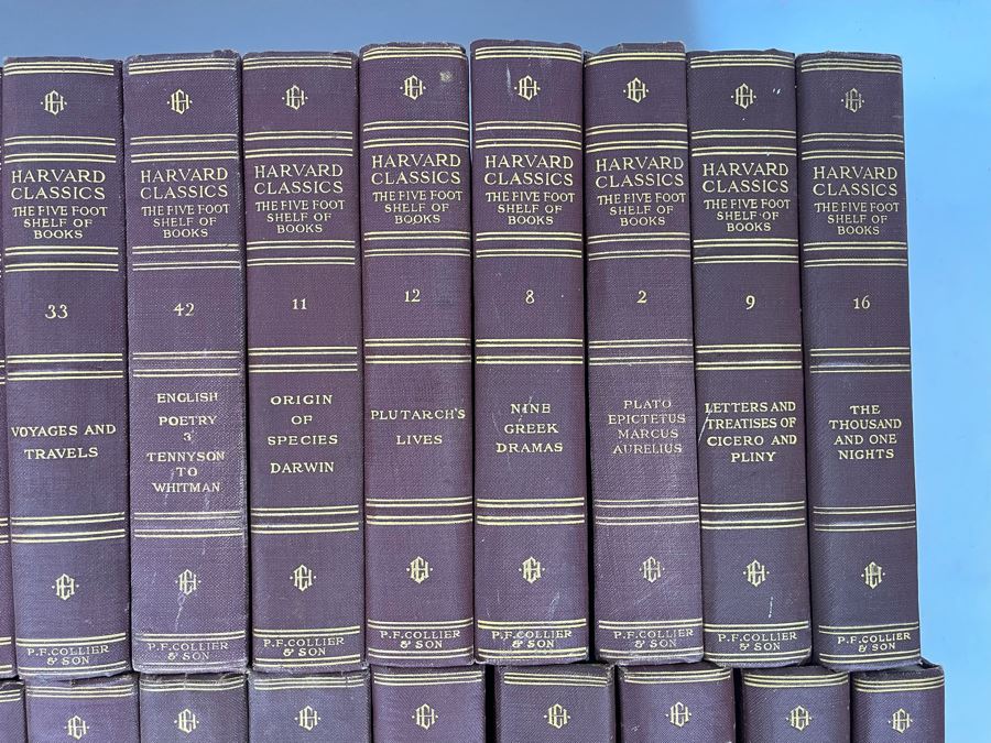 1909 Set Of 24 Harvard Classics Books By P. F. Collier & Son [Photo 3]