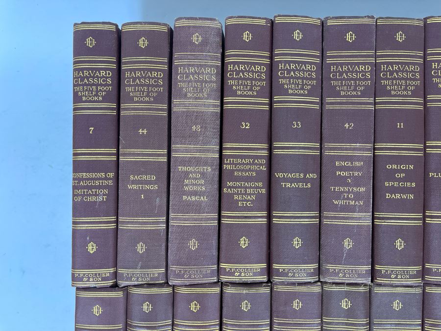 1909 Set Of 24 Harvard Classics Books By P. F. Collier & Son [Photo 2]