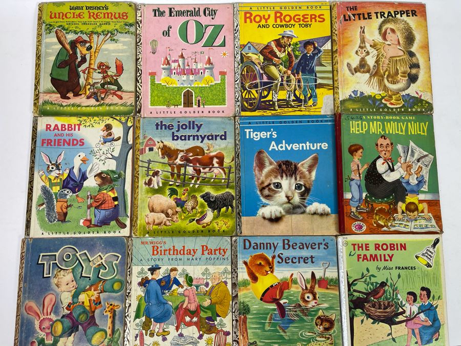 Collection Of 12 Children's Books Mainly Little Golden Books