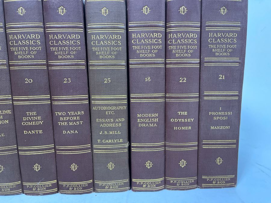 1909 Set Of 8 Harvard Classics Books By P. F. Collier & Son [Photo 3]