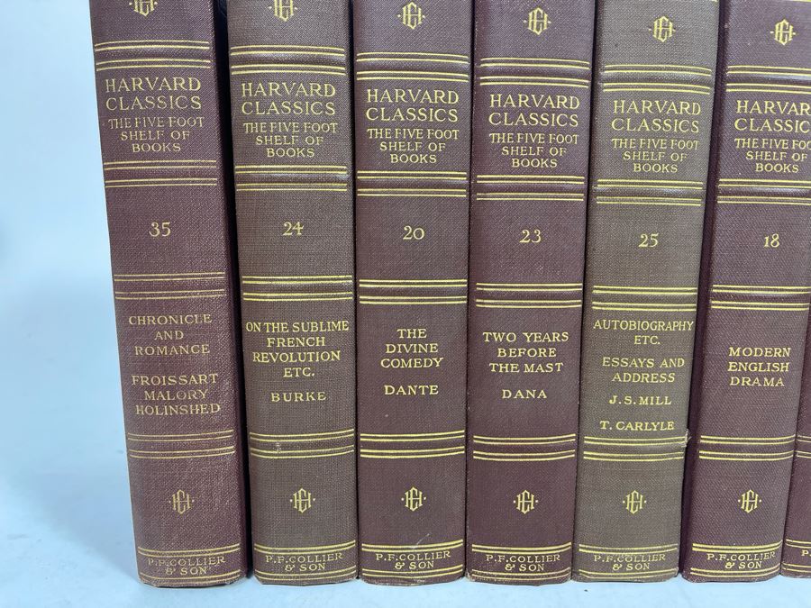 1909 Set Of 8 Harvard Classics Books By P. F. Collier & Son [Photo 2]
