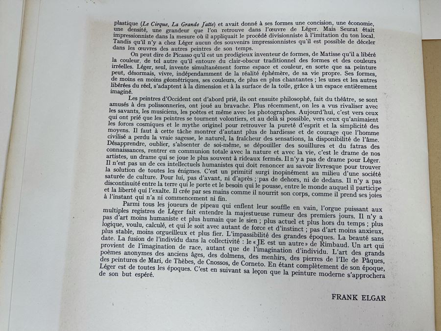Limited Edition 1948 Fernand Leger Peintures 1911-1948 Les Editions Du Chene Paris Book Estimate $100-$300 [Photo 20]