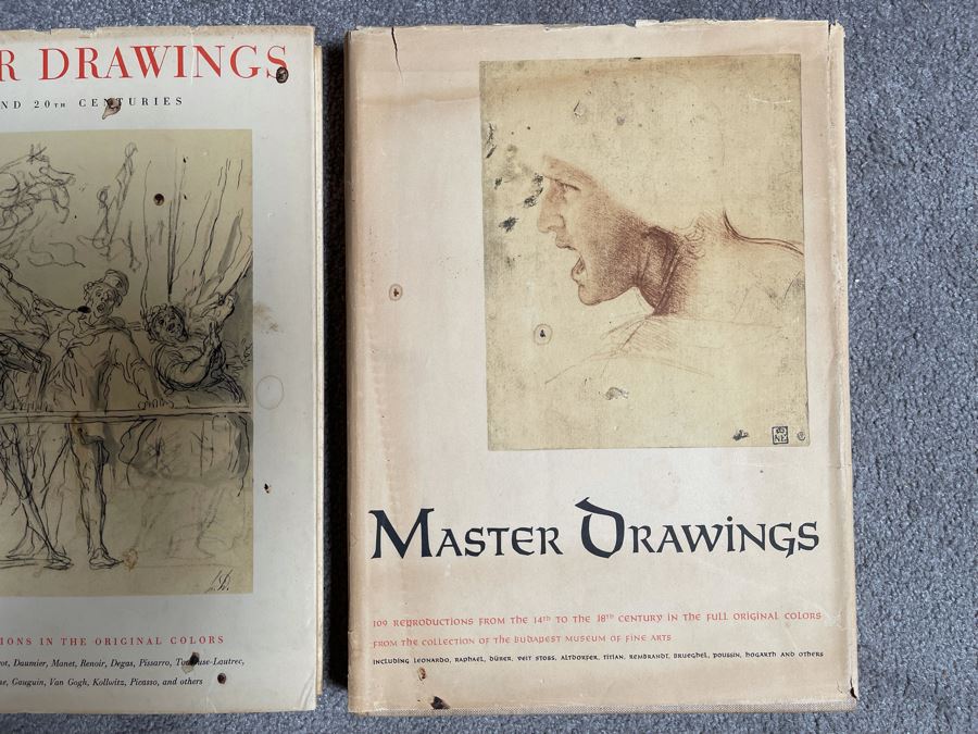 Last Minute Add - Pair Of Master Drawings Books From The Collection Of The Budapest Museum Of Fine Arts 19th - 20th Centuries / 14th - 18th Centuries Harry N. Abrams [Photo 4]