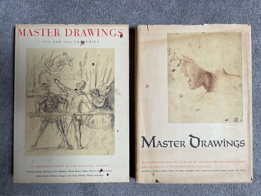 Last Minute Add - Pair Of Master Drawings Books From The Collection Of The Budapest Museum Of Fine Arts 19th - 20th Centuries / 14th - 18th Centuries Harry N. Abrams [Photo 2]