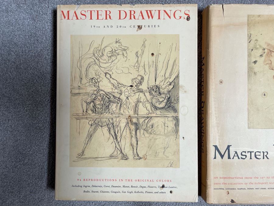 Last Minute Add - Pair Of Master Drawings Books From The Collection Of The Budapest Museum Of Fine Arts 19th - 20th Centuries / 14th - 18th Centuries Harry N. Abrams [Photo 3]