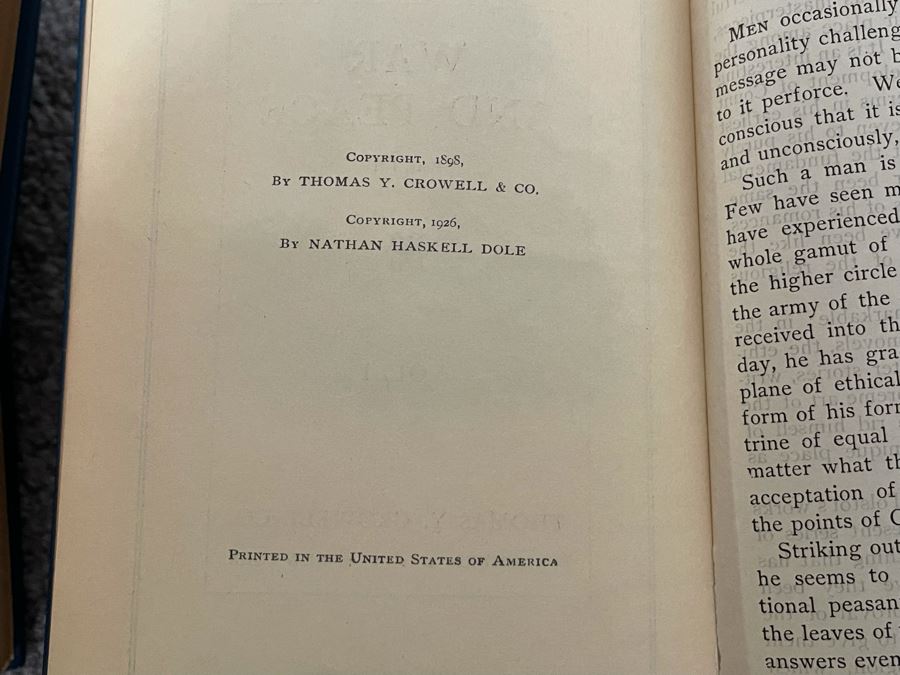 Last Minute Add - War And Peace By Lyof N. Tolstoi Volumes I - III 1926 [Photo 8]