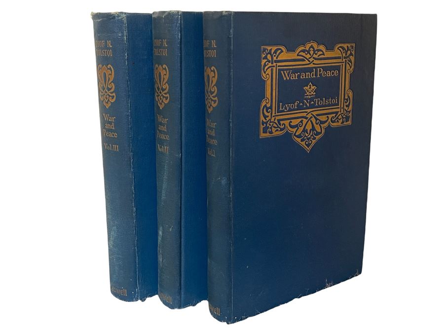 Last Minute Add - War And Peace By Lyof N. Tolstoi Volumes I - III 1926