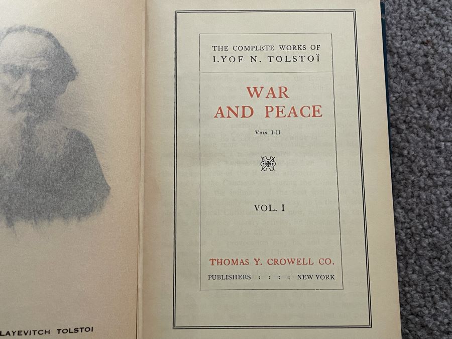 Last Minute Add - War And Peace By Lyof N. Tolstoi Volumes I - III 1926 [Photo 7]