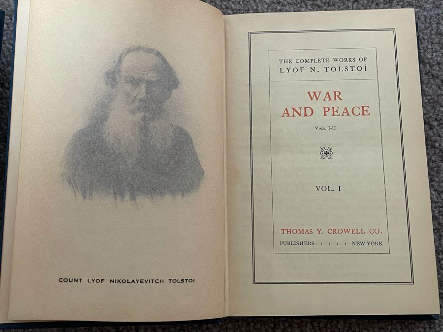 Last Minute Add - War And Peace By Lyof N. Tolstoi Volumes I - III 1926 [Photo 6]