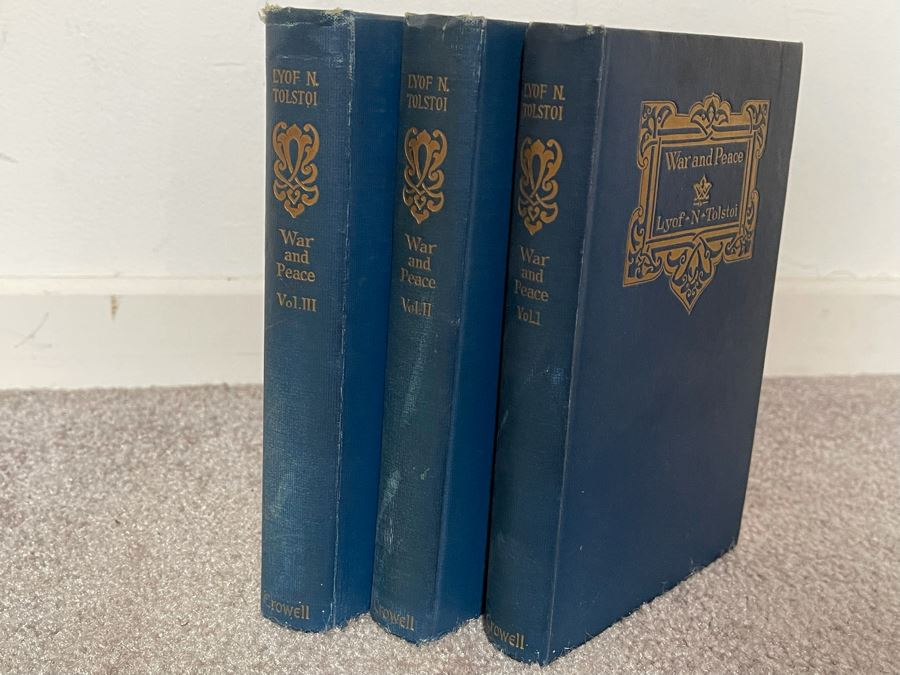 Last Minute Add - War And Peace By Lyof N. Tolstoi Volumes I - III 1926 [Photo 4]