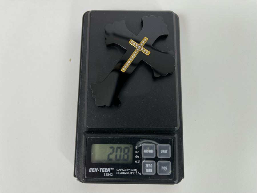 Vintage Orthodox Cross Onyx With Seed Pearls 20.8g Retail Appraisal $1,050 [Photo 8]
