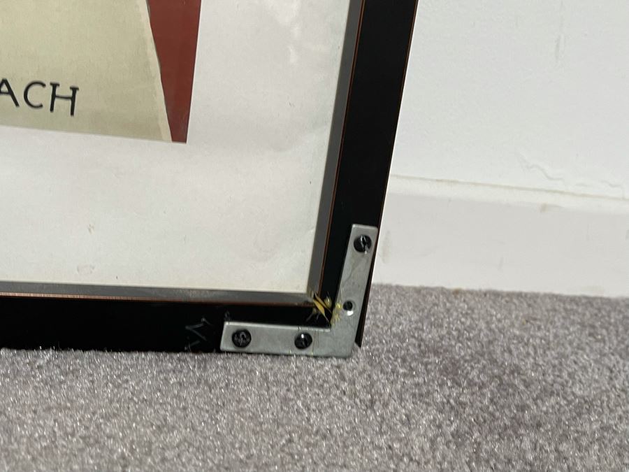 Original Vintage 1928 Otto Morach Lithograph Poster Have Bally Shoes And Go Made By Great Swiss Avant-Garde Artist A Famous Cubist Painter And Poster Designer Rare 50 X 35.5 (Glass Is Picking Up Background) Corners Of Frame Are Repaired [Photo 7]