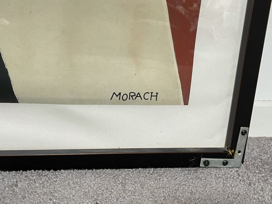 Original Vintage 1928 Otto Morach Lithograph Poster Have Bally Shoes And Go Made By Great Swiss Avant-Garde Artist A Famous Cubist Painter And Poster Designer Rare 50 X 35.5 (Glass Is Picking Up Background) Corners Of Frame Are Repaired [Photo 4]