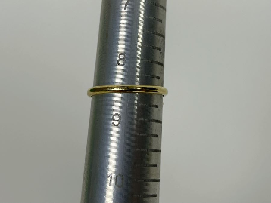 14K Gold And Base Metal Garnet Ring 8.5 4.1g [Photo 15]