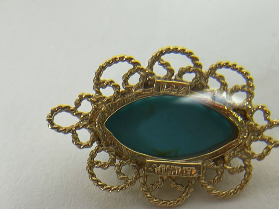 14K Gold Turquoise Earrings 9g [Photo 9]