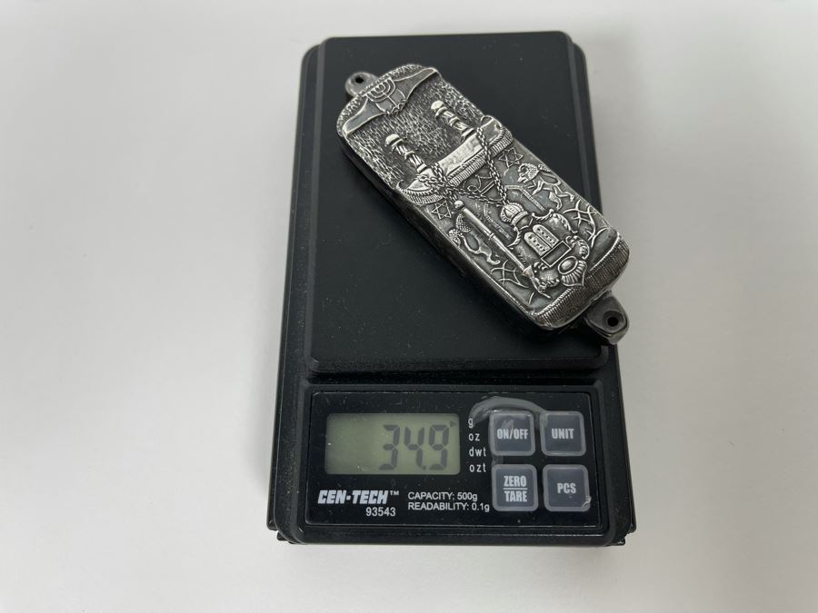 Henryk Winograd Jewish Mezuzah Case With Parchment .999 Silver 34.9g [Photo 14]