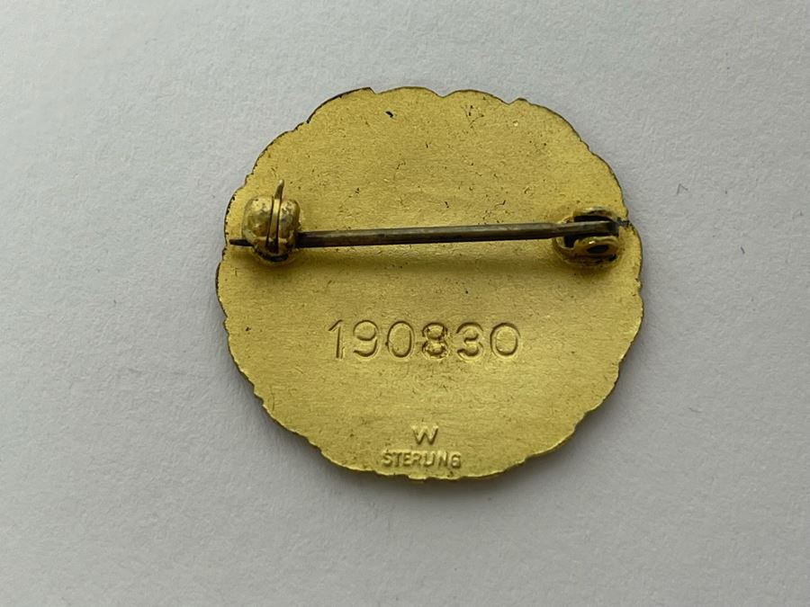 Vintage Sterling Silver Enamel American National Red Cross Nurse Pin 5.5g [Photo 4]