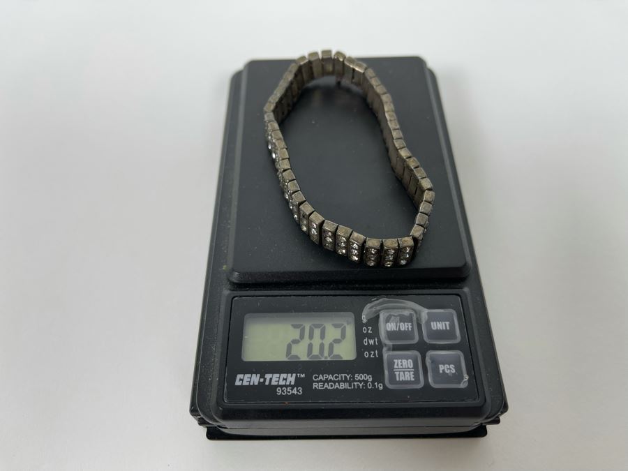 Vintage Sterling Silver 7' Bracelet 1923 Patent 20.2g [Photo 8]