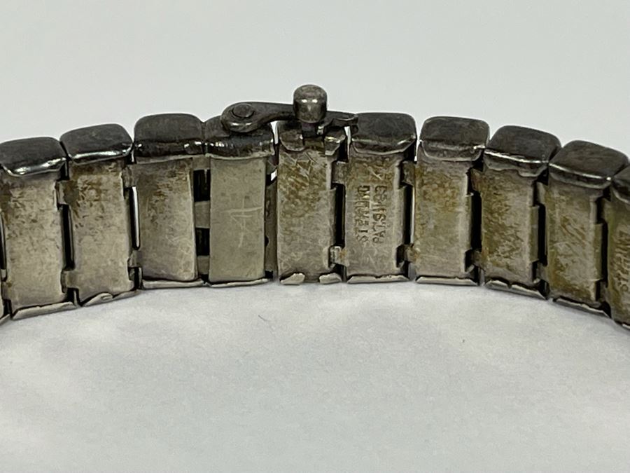 Vintage Sterling Silver 7' Bracelet 1923 Patent 20.2g [Photo 6]