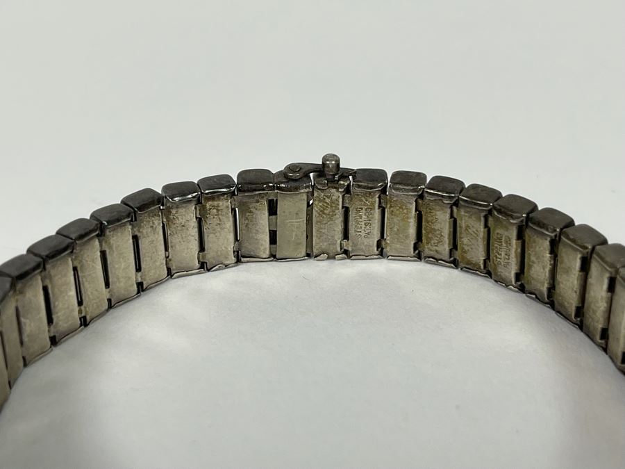 Vintage Sterling Silver 7' Bracelet 1923 Patent 20.2g [Photo 5]