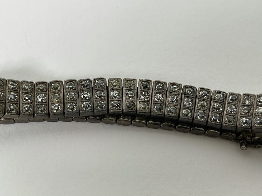 Vintage Sterling Silver 7' Bracelet 1923 Patent 20.2g [Photo 10]