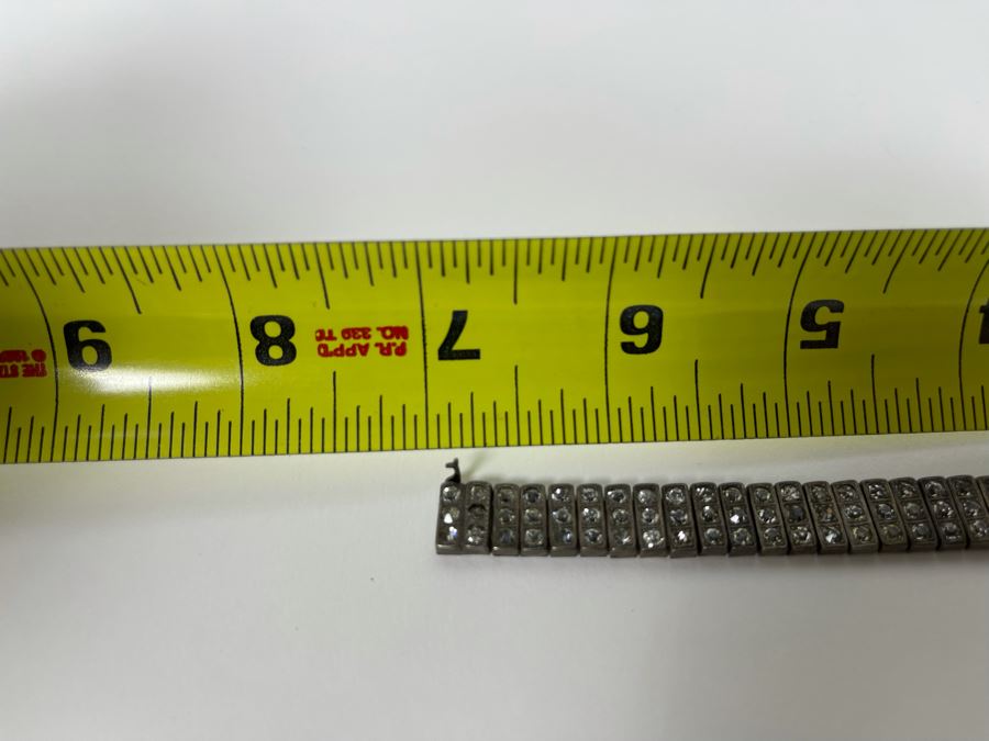 Vintage Sterling Silver 7' Bracelet 1923 Patent 20.2g [Photo 11]