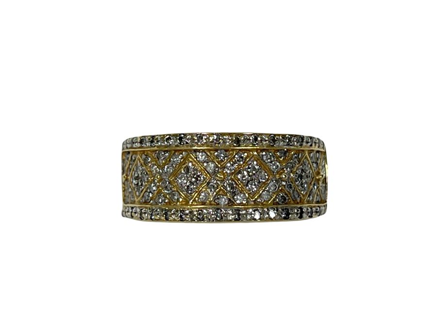 14K Gold Diamond Ring Size 10.5 5.8g