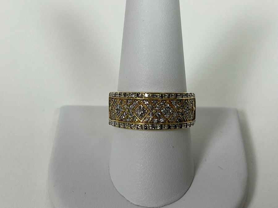 14K Gold Diamond Ring Size 10.5 5.8g [Photo 2]