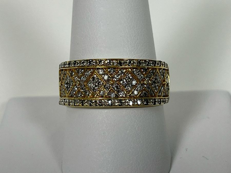 14K Gold Diamond Ring Size 10.5 5.8g [Photo 12]