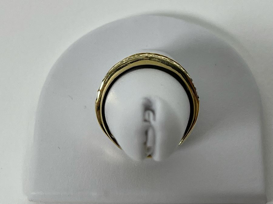 14K Gold Diamond Ring Size 10.5 5.8g [Photo 9]