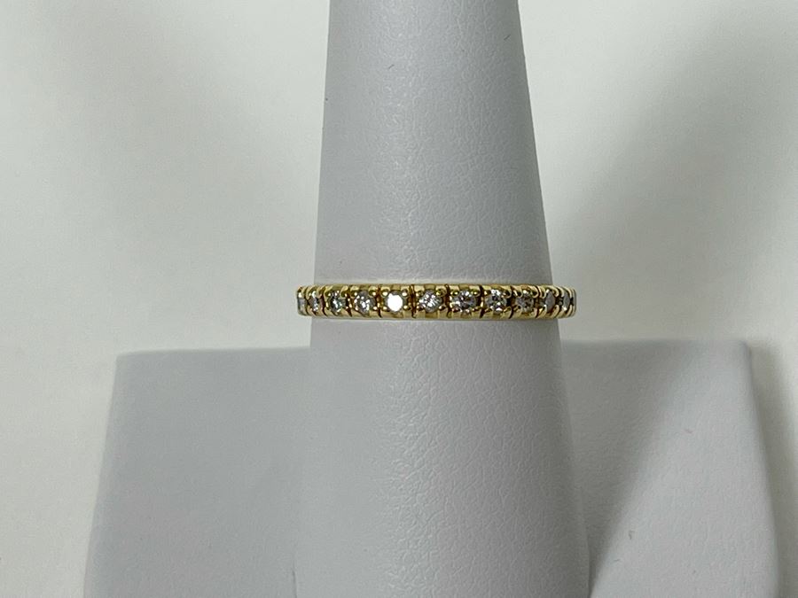 14K Gold Diamond Ring 1.6g [Photo 8]