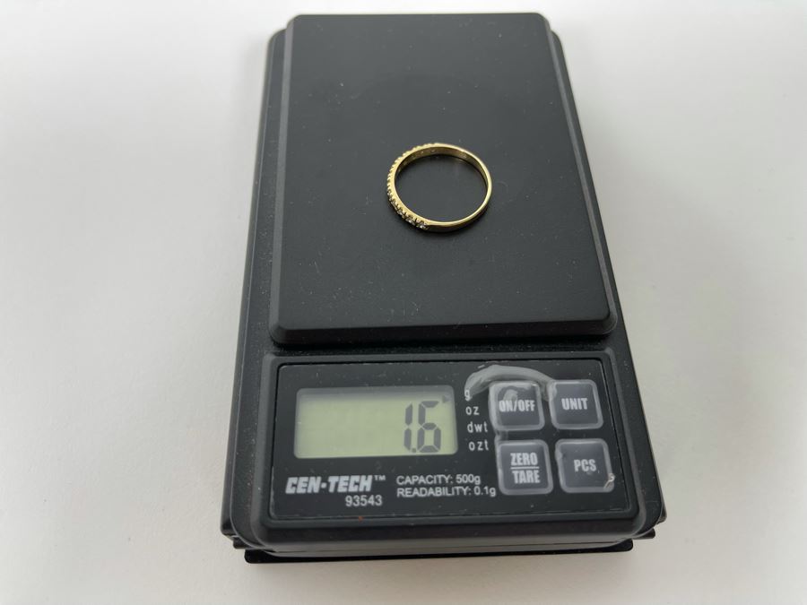14K Gold Diamond Ring 1.6g [Photo 11]