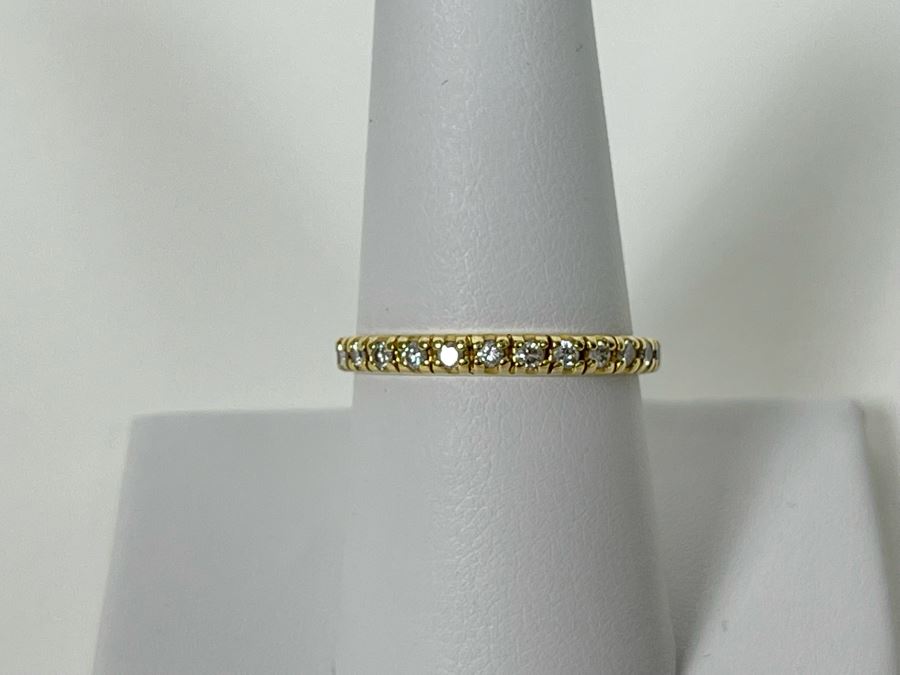 14K Gold Diamond Ring 1.6g [Photo 7]