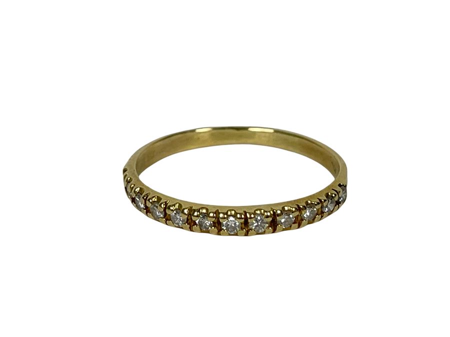 14K Gold Diamond Ring 1.6g
