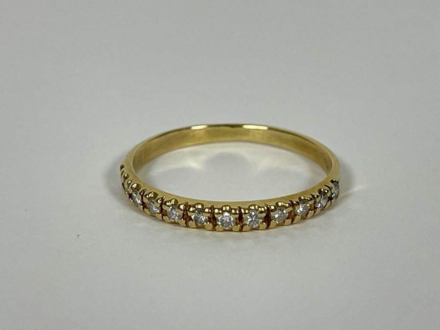 14K Gold Diamond Ring 1.6g [Photo 2]