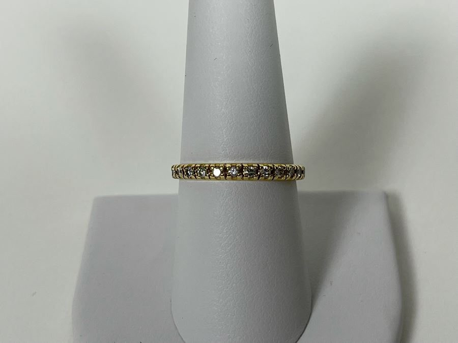 14K Gold Diamond Ring 1.6g [Photo 4]