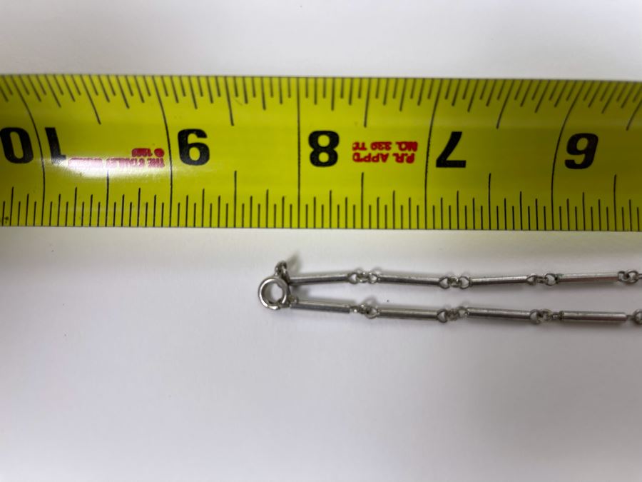 Vintage 835 European Silver 16' Necklace 14.1g [Photo 9]