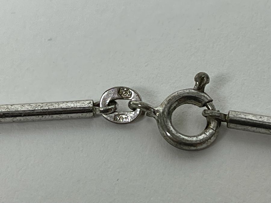 Vintage 835 European Silver 16' Necklace 14.1g [Photo 11]