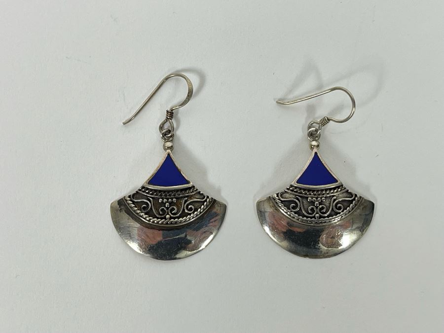 Pair Of Sterling Silver Earrings [Photo 2]